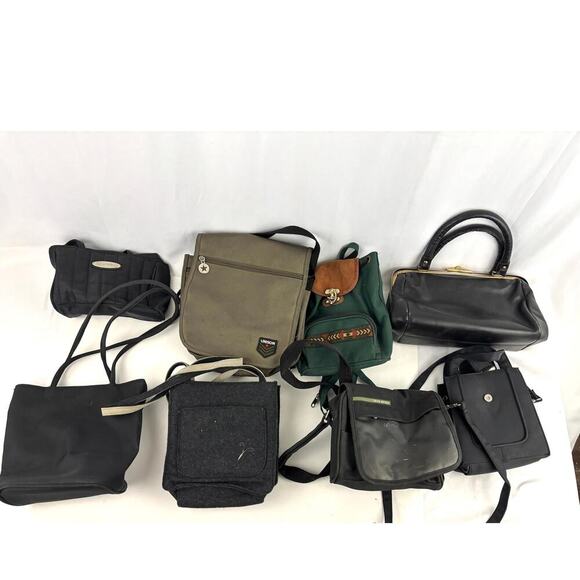 Lot of 8 VTG Purses Handbags Crossbody Backpacks Bags Y2K 1990's - Picture 2 of 9